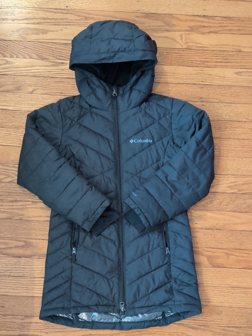 Columbia Black Hooded Puffer Coat for Kids